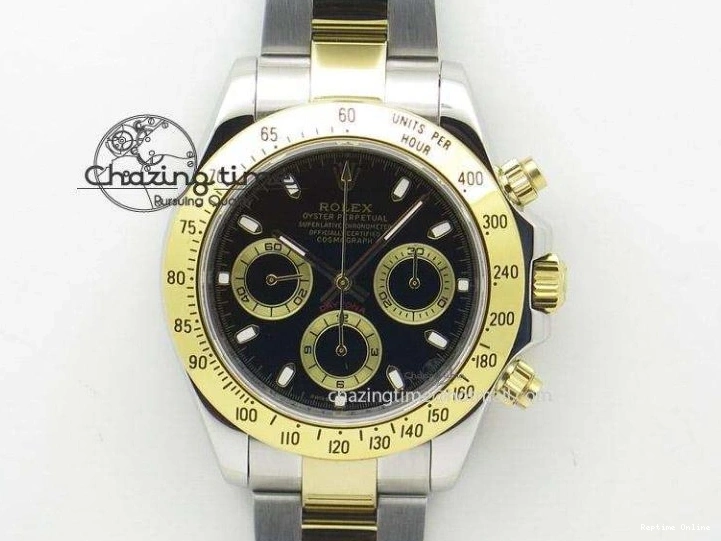 0412 Daytona 116518 Noob 1:1 Best Edition YG Plated 904L SS Case Goid Diamonds Dial on Black Rubber Strap SA4130 V4 (Free Extra Strap) Versatile 2587